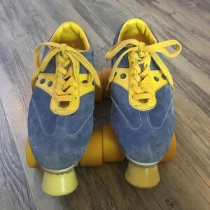 Spot Bilt Yellow and Blue Retro Skates